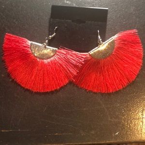 Fan tassel earrings